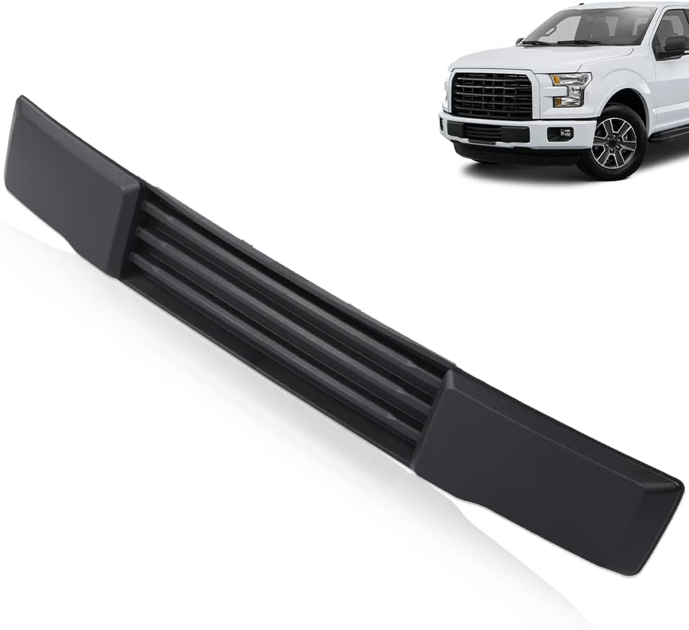 Front Bumper & License Plate Bracket Mount Fascia Cover Compatible with Ford F150 Models W/O Block Heater & W/O Grille Shutters 2015-2017 FL3Z17E810AA, FL3Z17A385A, FL3417N388BB, FL3Z17E810BA