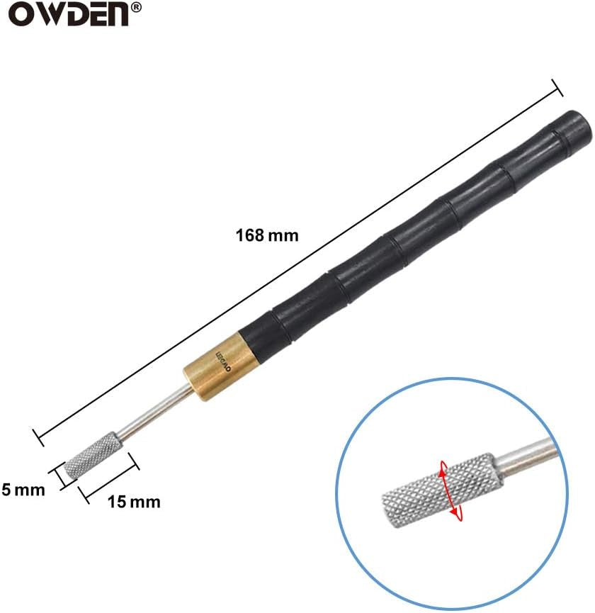 2Pcs. Leather Edge Dye Tool,Ebony Wood Handle, Double Bearing Configure for Smooth Rolling.Edge Dye Roller Leather Edge Oil Printing Tool for Leather Craft Working