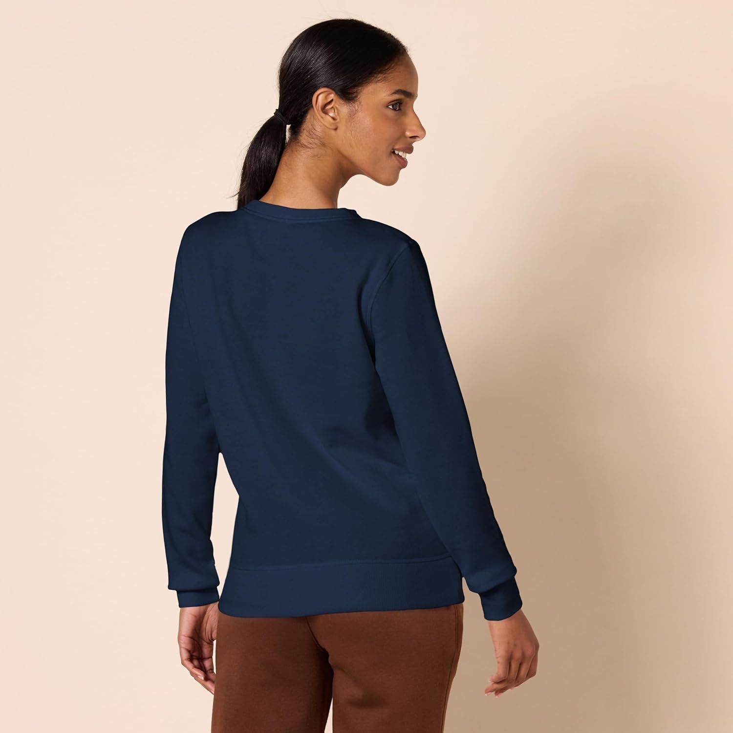 Women'S Fleece Crewneck Long Sleeve Pullover Sweatshirt (Available in plus Size)