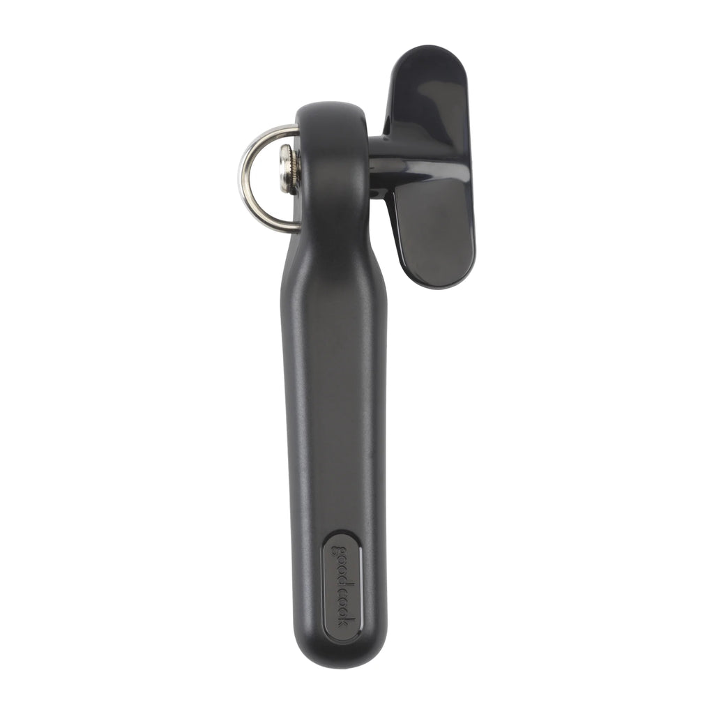 Safe-Cut Manual Can Opener with Stainless Steel Cutting Blade, Black