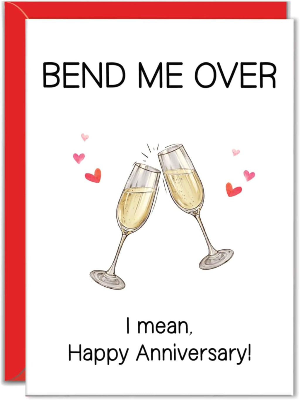 | Sexy Anniversary Cards for Men, Naughty Love Card for Boyfriend or Husband, Dirty Anniversary Day Card for Him, Adult Humor Funny Raunchy Card (Bend Me over Champagne)