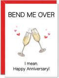 | Sexy Anniversary Cards for Men, Naughty Love Card for Boyfriend or Husband, Dirty Anniversary Day Card for Him, Adult Humor Funny Raunchy Card (Bend Me over Champagne)