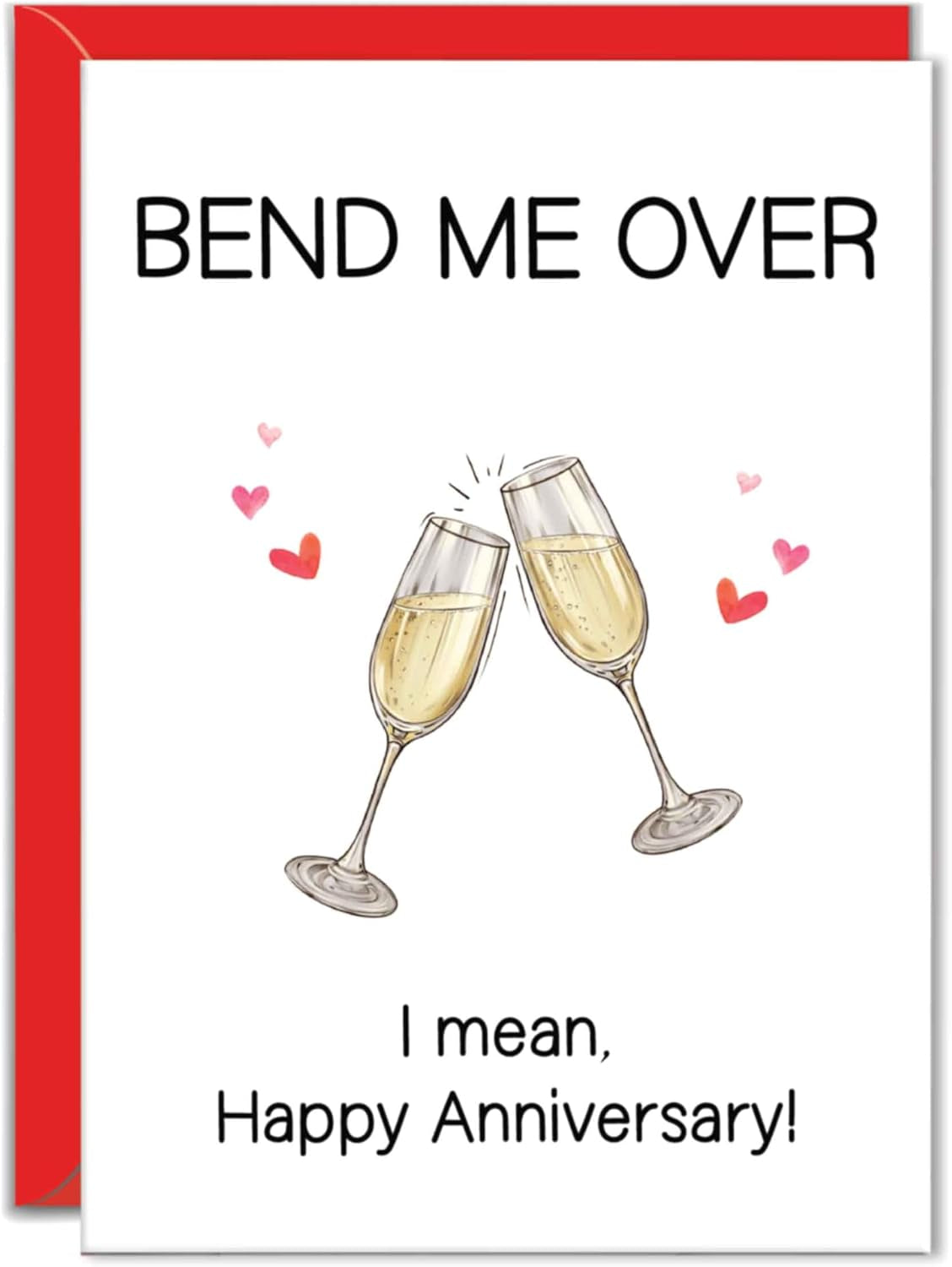 | Sexy Anniversary Cards for Men, Naughty Love Card for Boyfriend or Husband, Dirty Anniversary Day Card for Him, Adult Humor Funny Raunchy Card (Bend Me over Champagne)