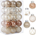 Clear Plastic Christmas Ball Ornaments, 30Ct 2.36 Inch Champagne Balls for Tree Decoration - Shatterproof for Holiday Wedding Party Gifts