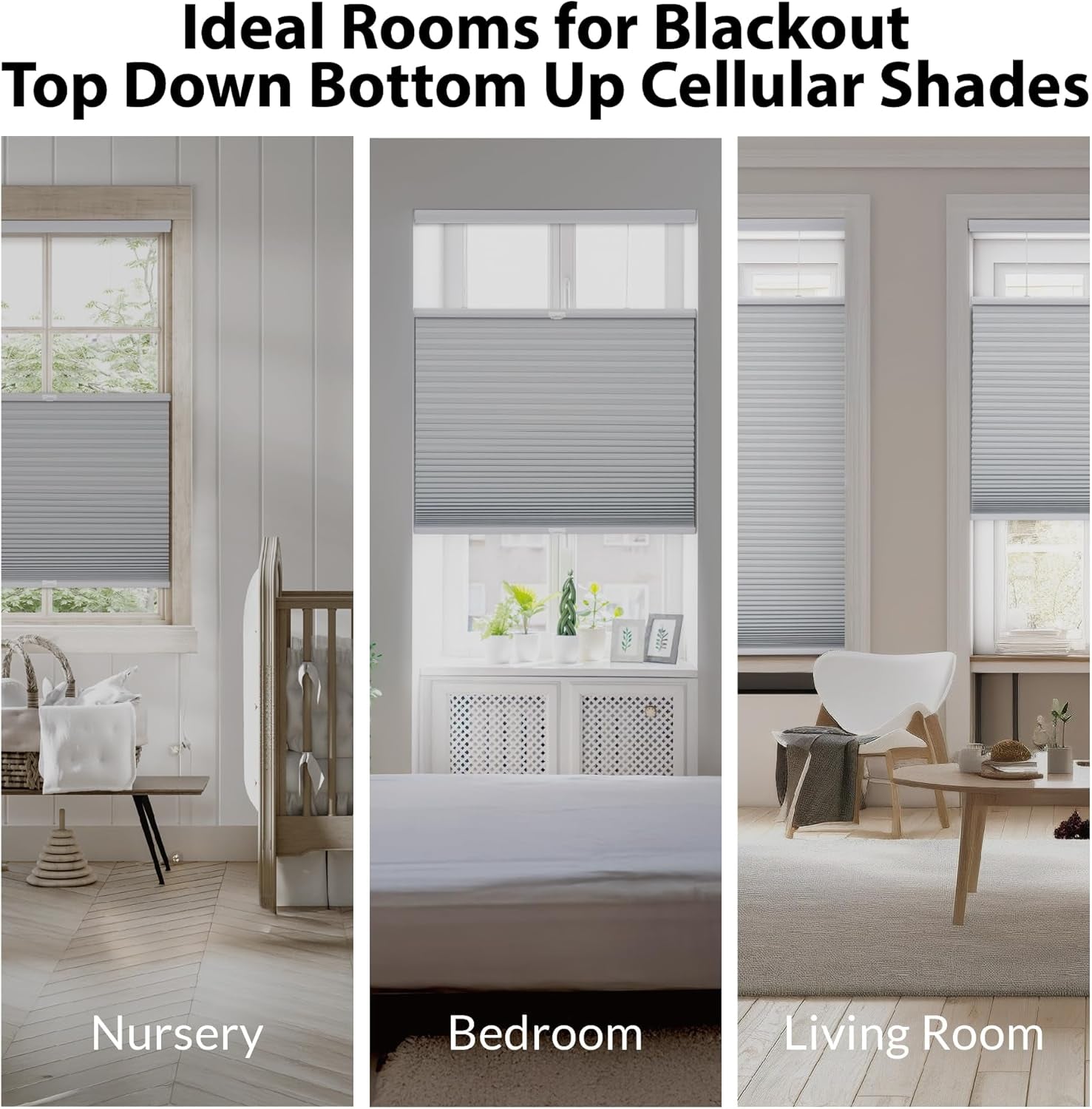 Cordless 1.5" Blackout Top down Bottom up Cellular Shade, Energy Saver, 69.5" W X 84" H, Latte