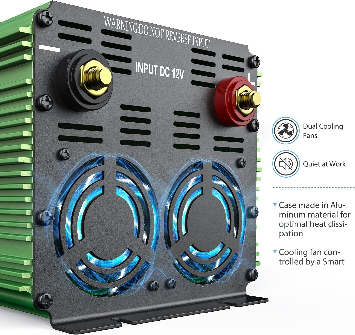 3000 Watt Power Inverter DC 12V to AC 110V 120V 3000W Converter for Car Truck RV with LCD and Dual USB Romte Controller (ETRC Remote)