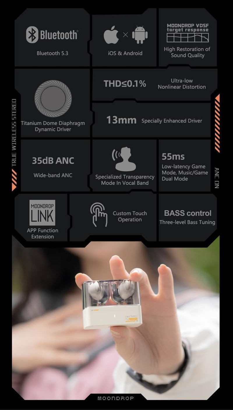 Space Travel TWS Earphone Bluetooth 5.3 Noise Canceling True Wireless Stereo Iems
