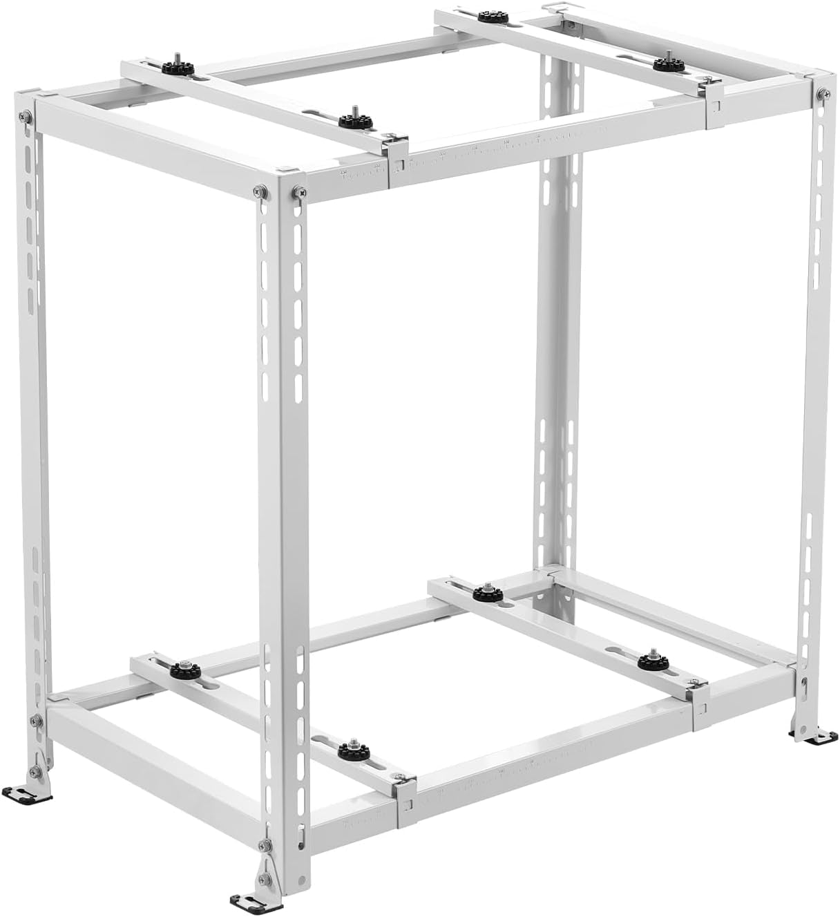 Mini Split Ground Stand, Anti-Vibration Mini Split Stand for 9000-18000 BTU Ductless Air Conditioner Heat Pump, Heavy Duty AC Base Bracket Floor Mount W/ 551LBS Max. Load,Dual Levels