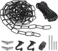 Swag Lighting Kit with 12 Feet Chain and 15 Feet Lighting Cord, Instructions Included for Chandelier and Ceiling Fan Light (Black)