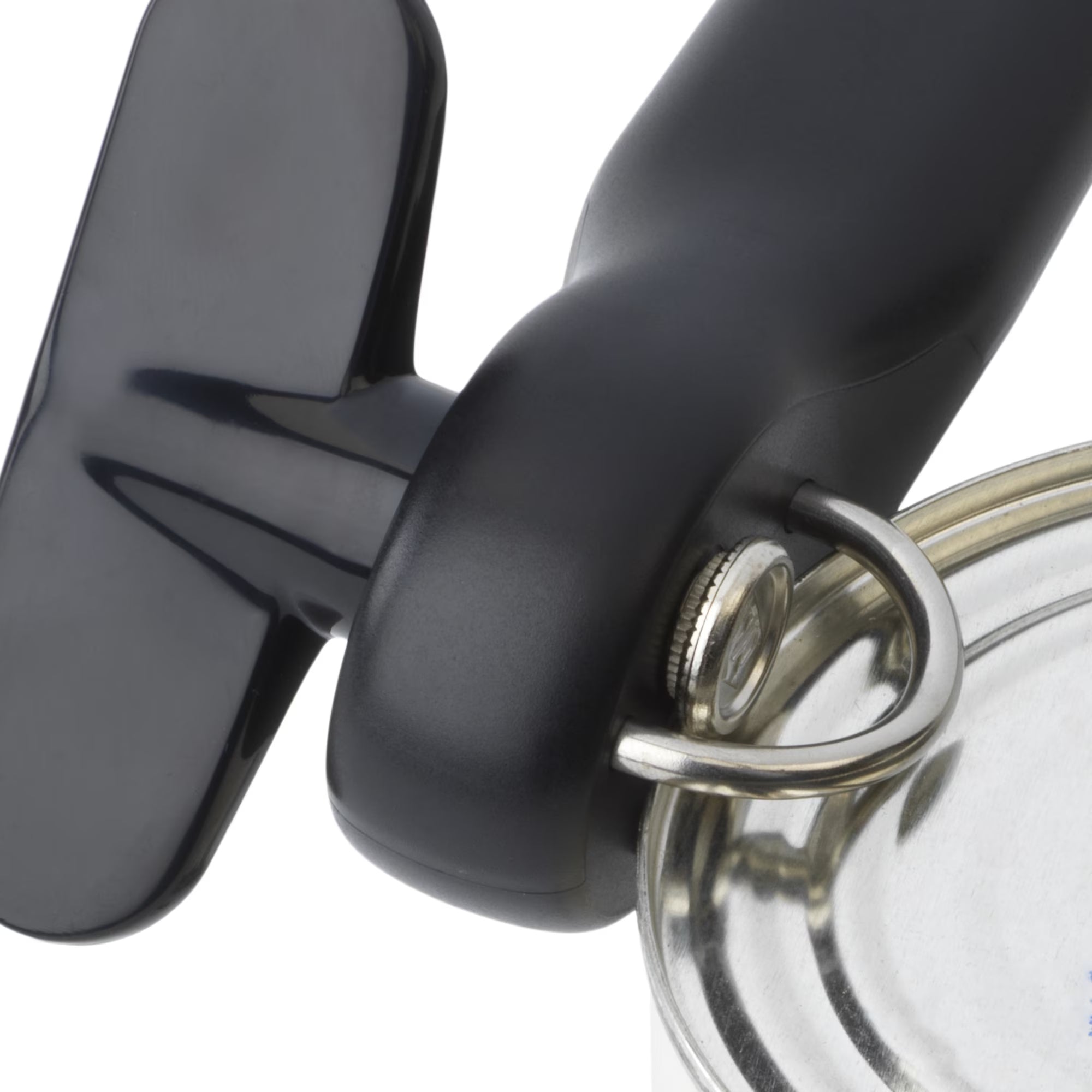 Safe-Cut Manual Can Opener with Stainless Steel Cutting Blade, Black