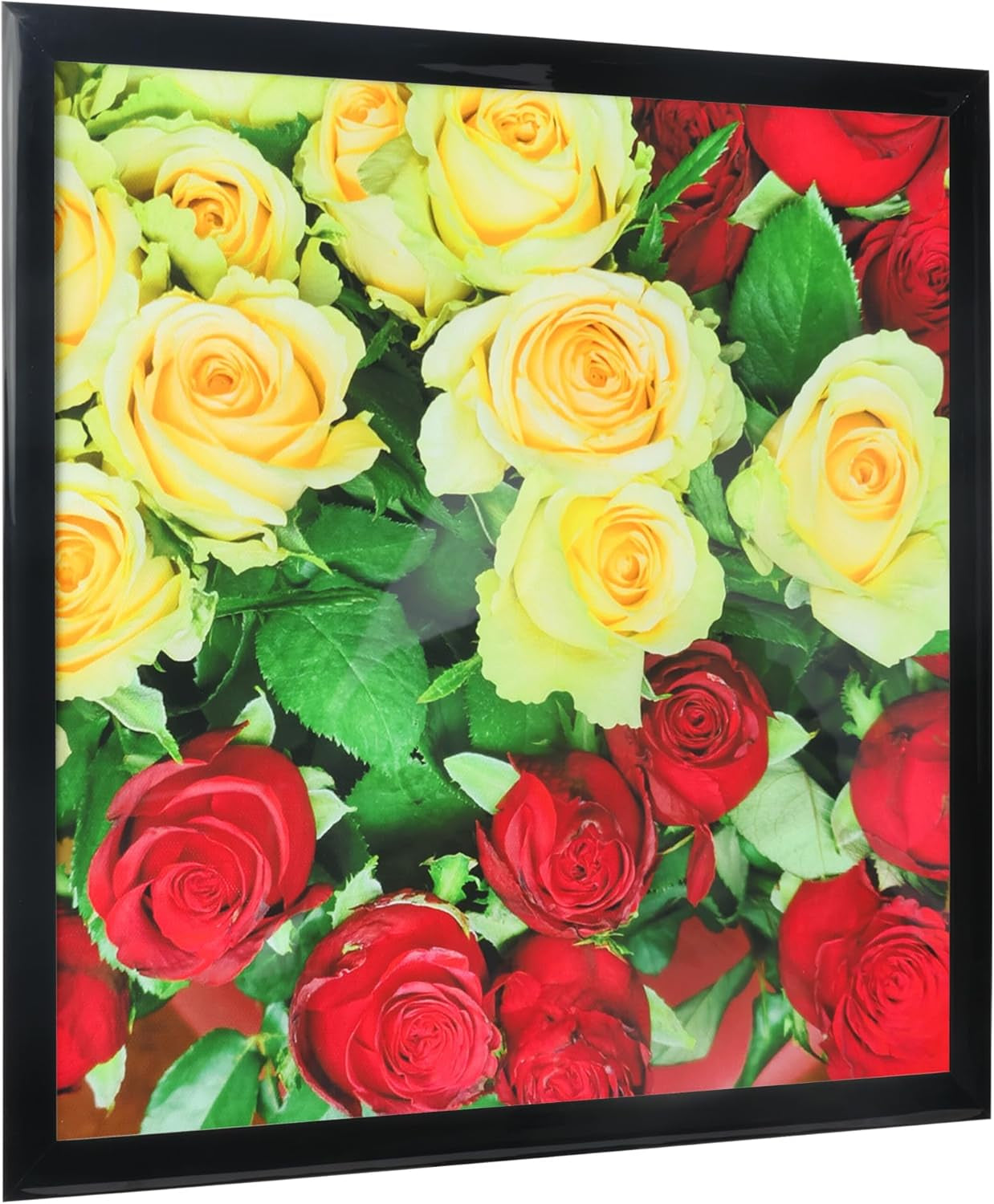 8X8 Picture Frame in Black, Display Pictures 4X4 or 8X8,Wall Certificate Poster Photo Frame, 1 Pack