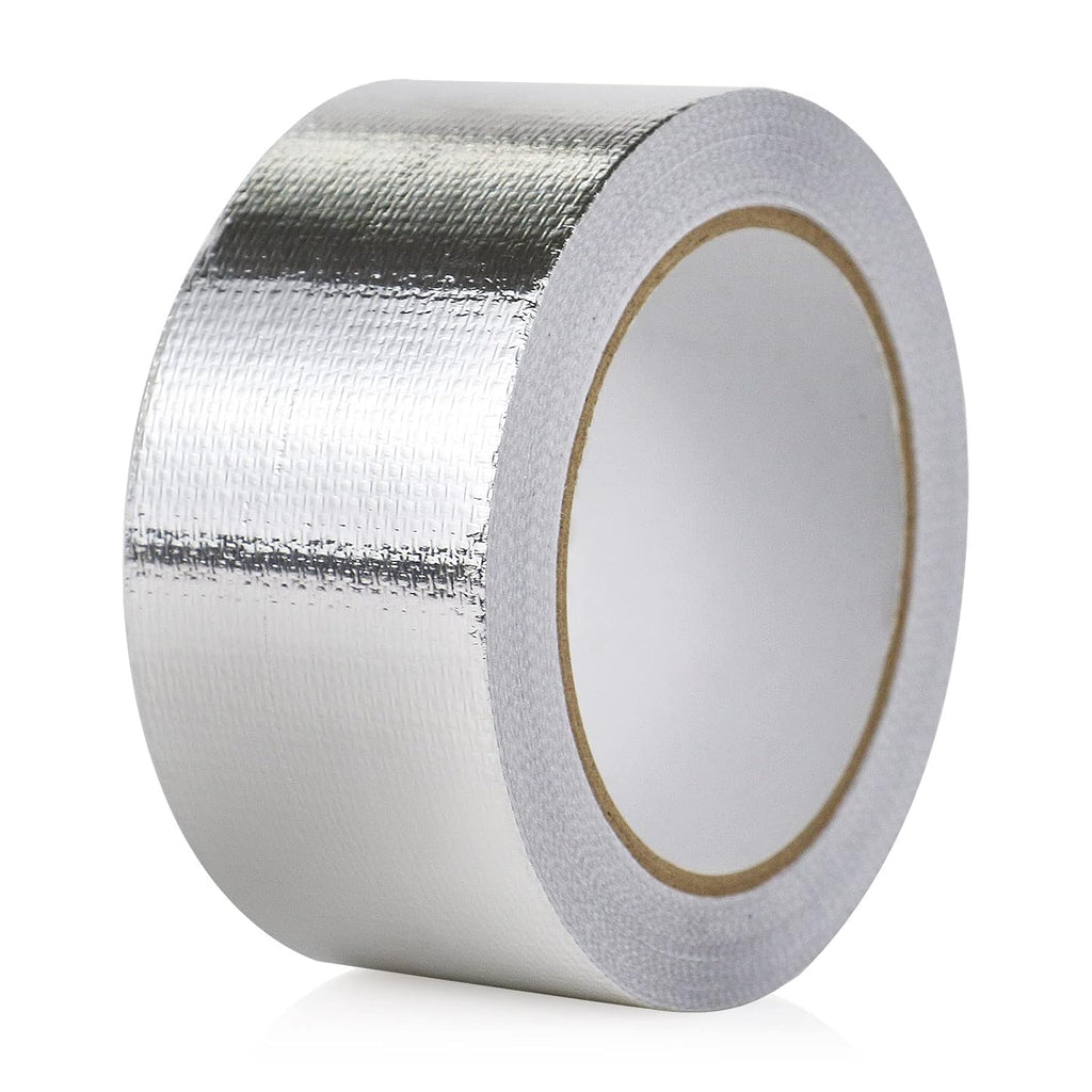 1 Roll Aluminum Foil Heat Shield Cool Tape 2 Inch X 66 Ft Heat Reflective Thermal Barrier Reflective Tape for Hose and Auto Use