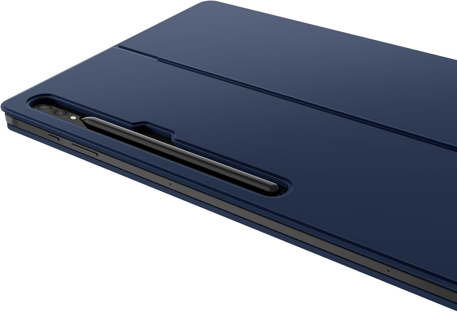 Keyboard Case for Samsung Galaxy Tab S10 Ultra/ S9 Ultra - Magnetic Detachable Book Cover Style Keyboard with Multi-Touch Trackpad, Wireless, Backlit, S Pen Holder - Blue