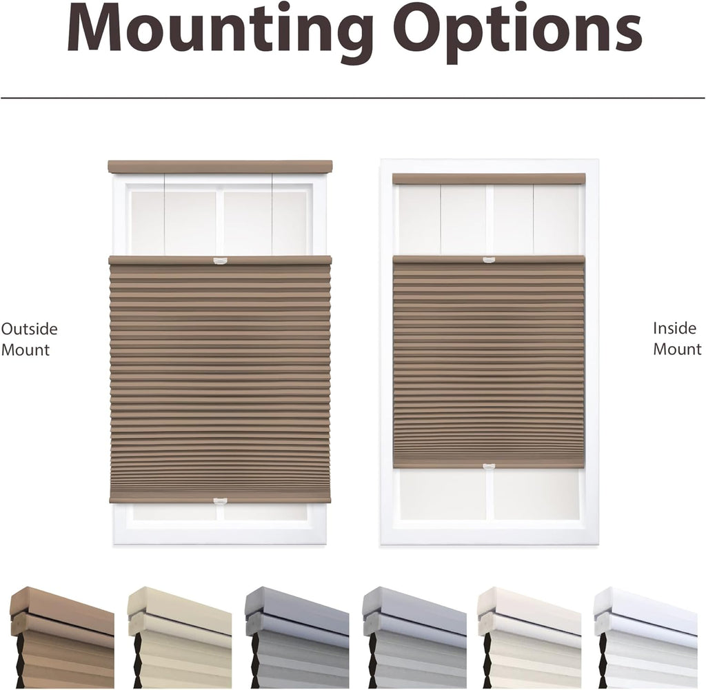 Cordless 1.5" Blackout Top down Bottom up Cellular Shade, Energy Saver, 69.5" W X 84" H, Latte