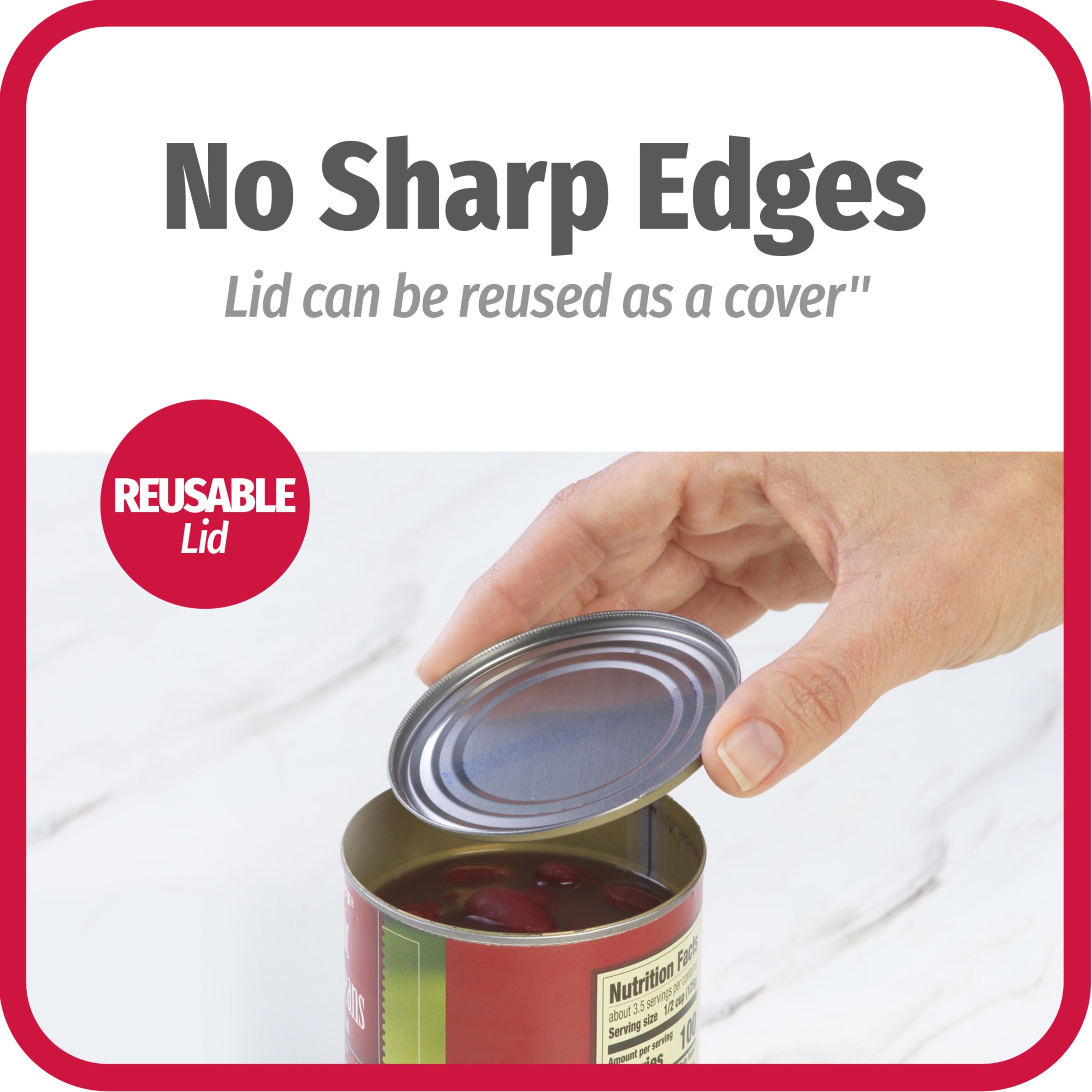 Safe-Cut Manual Can Opener with Stainless Steel Cutting Blade, Black