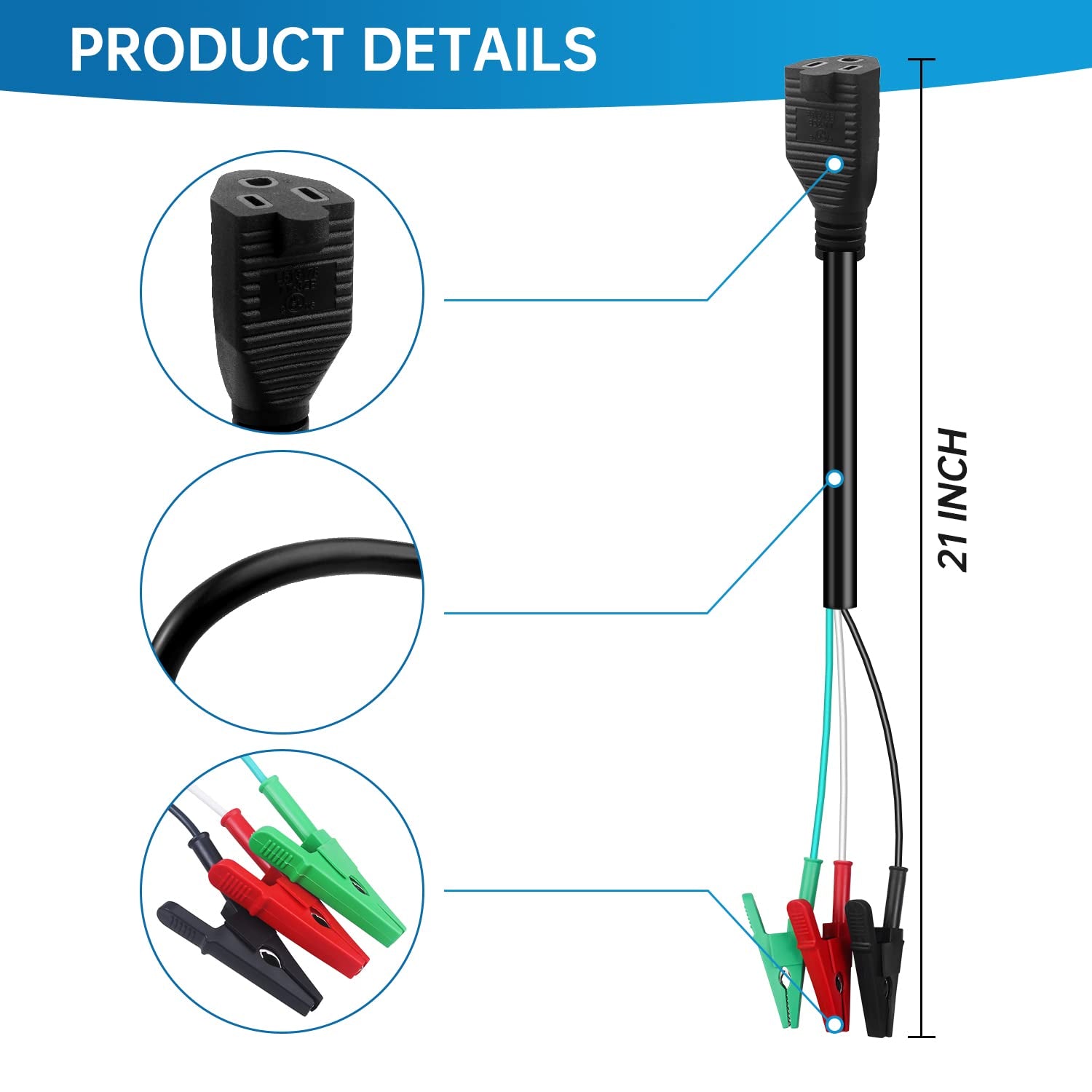 HVAC Adaptor Cord - HVAC Tools for Yellow Jacket 69522 - Compatible with Circuit Breaker Finder Kit Accessory RT250, ET300 ET310