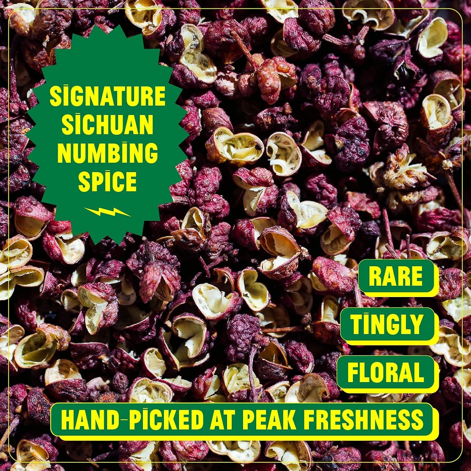 Tribute Pepper, Premium Sichuan Pepper Sourced from Chengdu, Tingly and Numbing W/Floral and Citrus Notes, Make Iconic Dishes like Mapo Tofu and Dan Dan Noodles, Elevate Any Meal (50G)