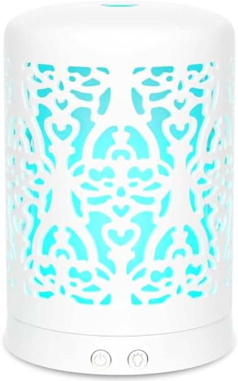 Essential Oil Diffusers Aromatherapy White Humidifier Desk 100Ml Diffuser Small Ultrasonic Machine Waterless Auto-Off