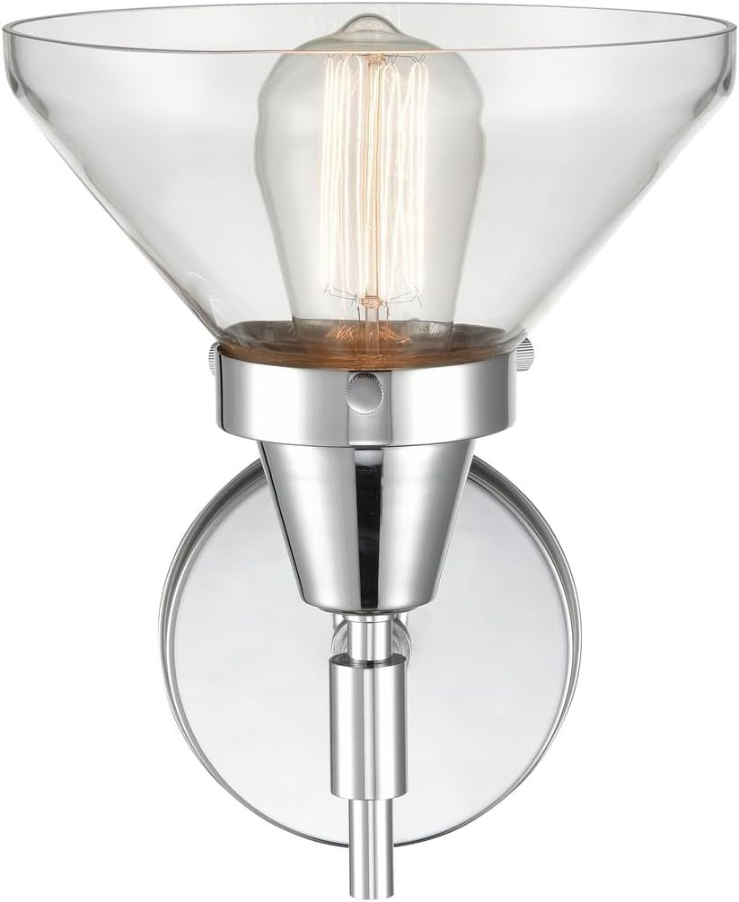 Lighting 447-1W-PC-CL-LED Bare Bulb 1 Light Cord Set, Polished Chrome