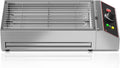 Electric Barbecue Grill, Smokeless Indoor Outdoor BBQ Grill, Portable Countertop Grill with Adjustable Temperature 122°F-572°F, Stainless Steel, 1800W, for Home Restaurant Party Camping