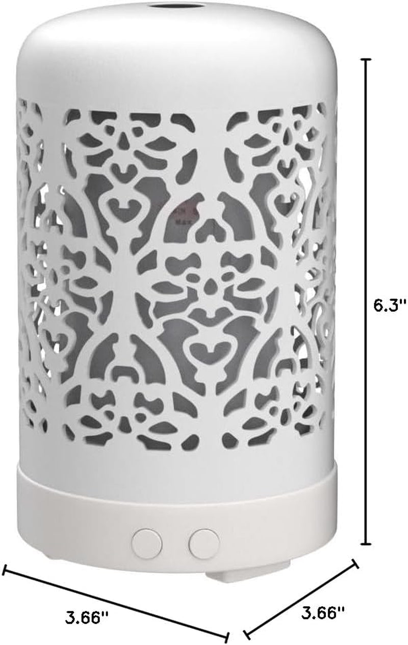 Essential Oil Diffusers Aromatherapy White Humidifier Desk 100Ml Diffuser Small Ultrasonic Machine Waterless Auto-Off