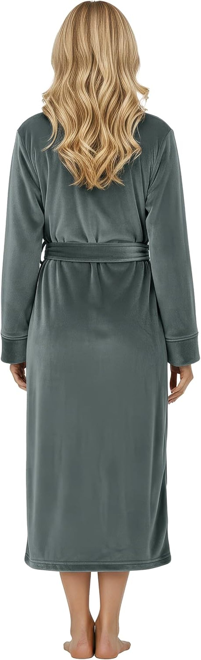 Premium Womens Robe, Plush Fleece Long Bath Robe for Women, Fluffy Soft Women'S Bathrobe