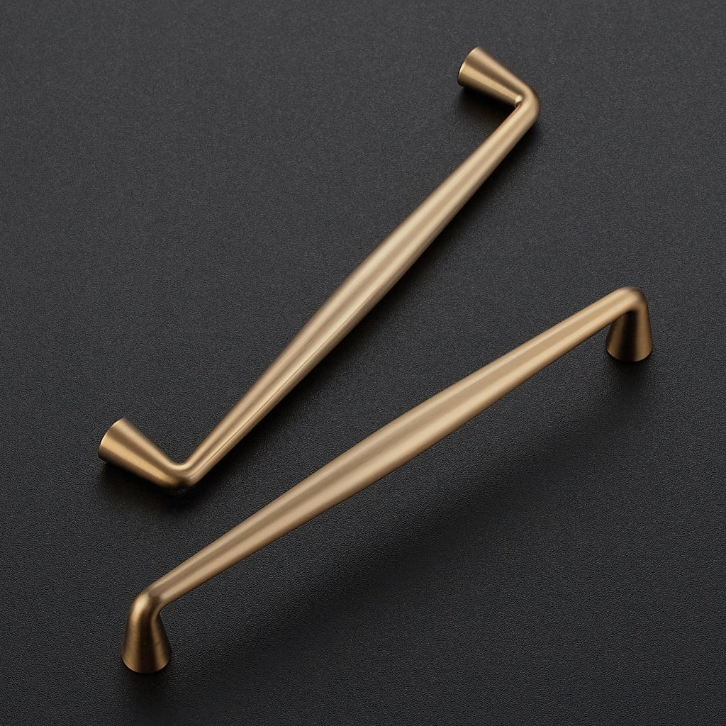 5 Pack 6-1/4 Inch Champagne Bronze Kitchen Cabinet Handles Solid Zinc Alloy Cabinet Pulls Cupboard Hardware Drawer Handles