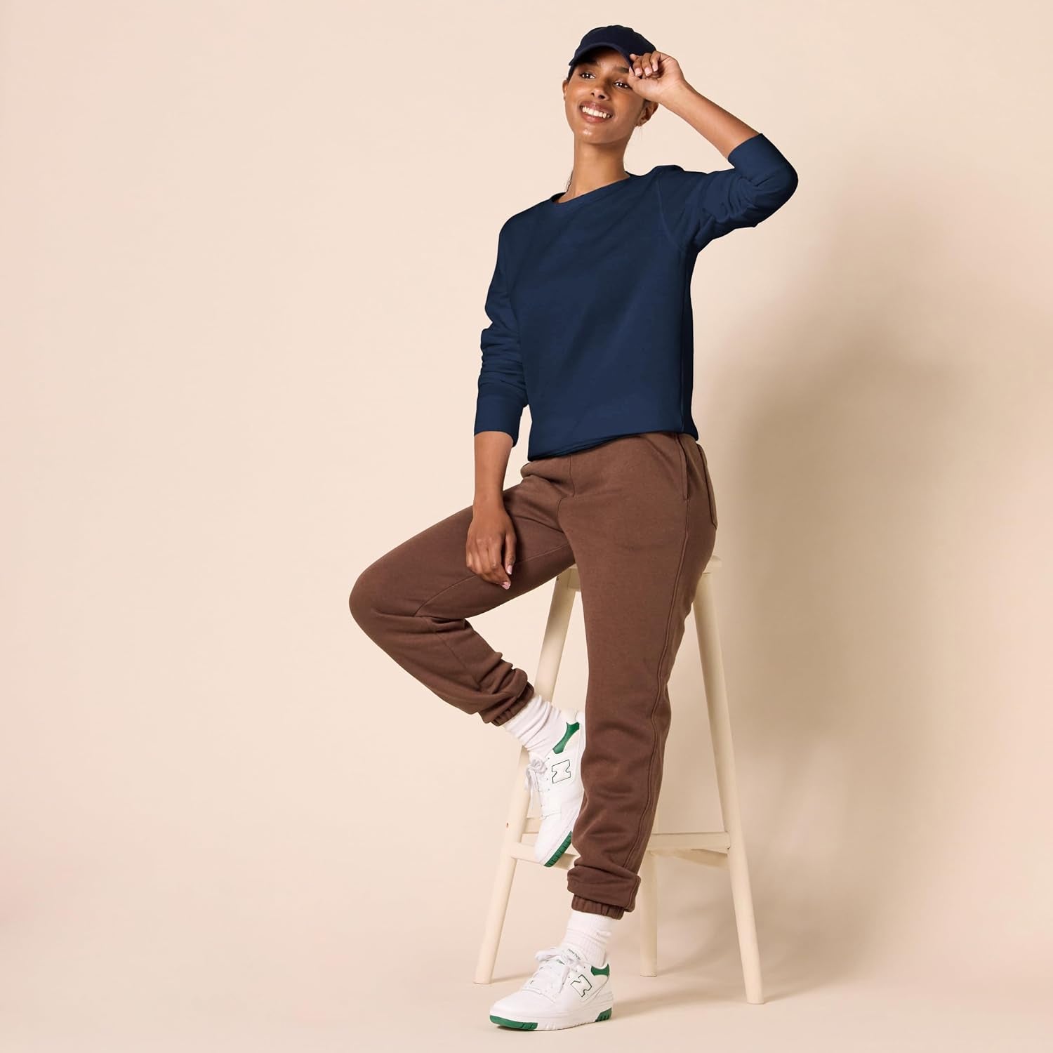 Women'S Fleece Crewneck Long Sleeve Pullover Sweatshirt (Available in plus Size)