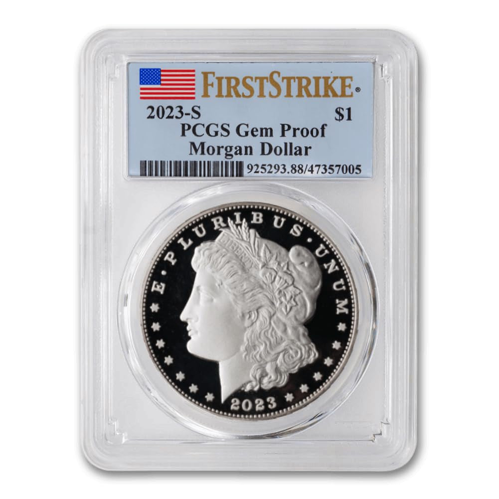 2023 S American Silver Morgan Dollar Coin Gem Proof (First Strike - Flag Label) $1 PCGS GEMPR