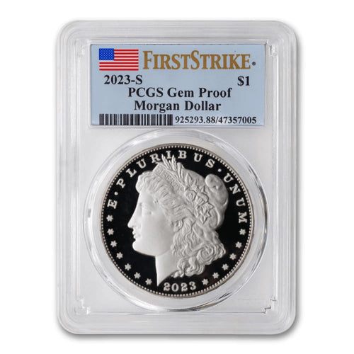 2023 S American Silver Morgan Dollar Coin Gem Proof (First Strike - Flag Label) $1 PCGS GEMPR
