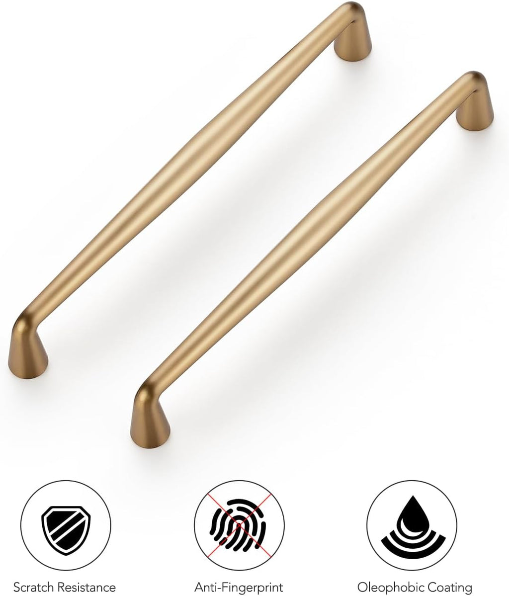 5 Pack 6-1/4 Inch Champagne Bronze Kitchen Cabinet Handles Solid Zinc Alloy Cabinet Pulls Cupboard Hardware Drawer Handles