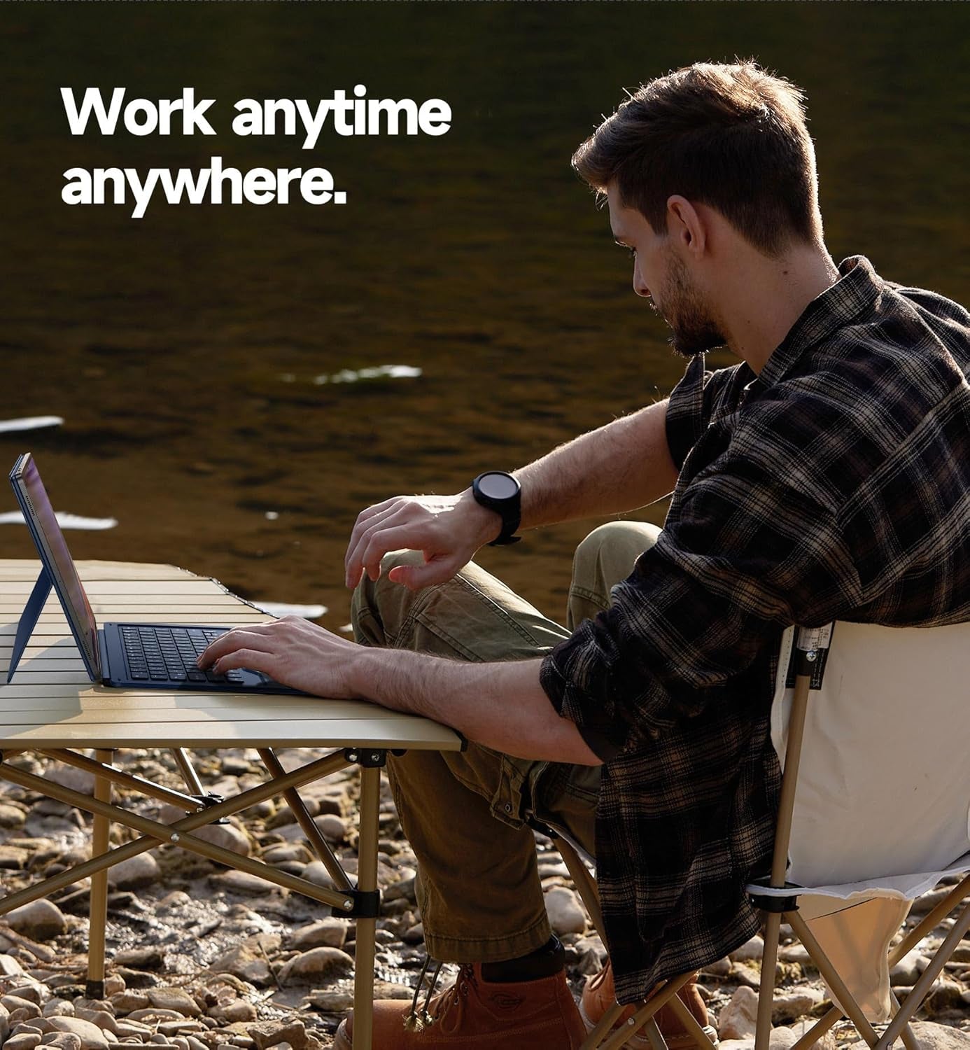Keyboard Case for Samsung Galaxy Tab S10 Ultra/ S9 Ultra - Magnetic Detachable Book Cover Style Keyboard with Multi-Touch Trackpad, Wireless, Backlit, S Pen Holder - Blue