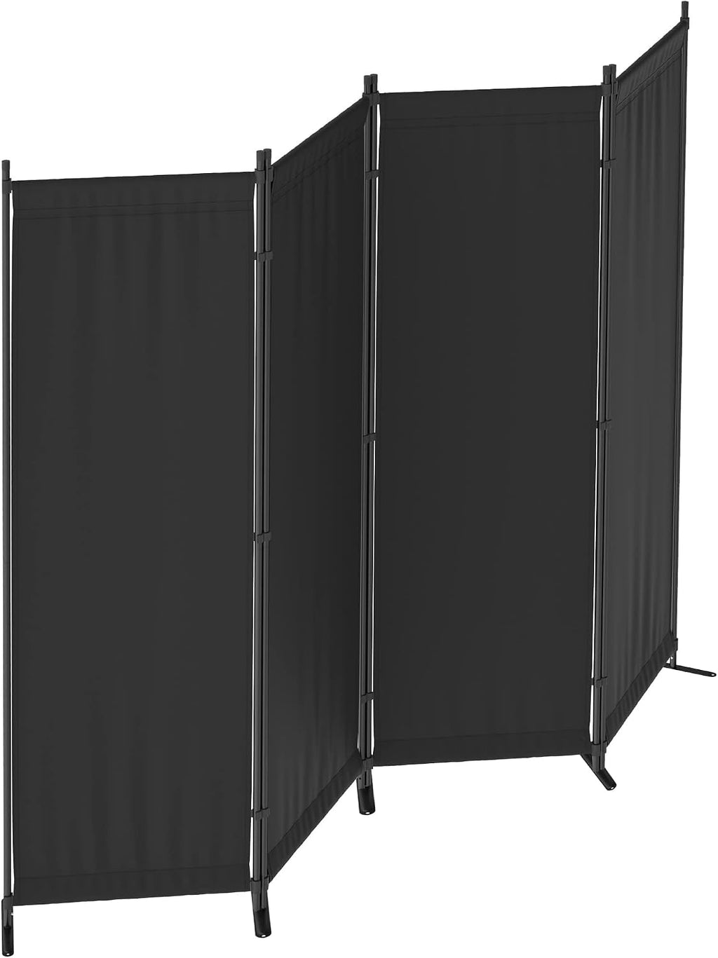 6FT Room Divider Portable, Folding Privacy Screens, 4 Panel Room Partitions, 88" Foldable Wall Dividers, Separating for Home Office Bedroom Dorm Decor (Black)