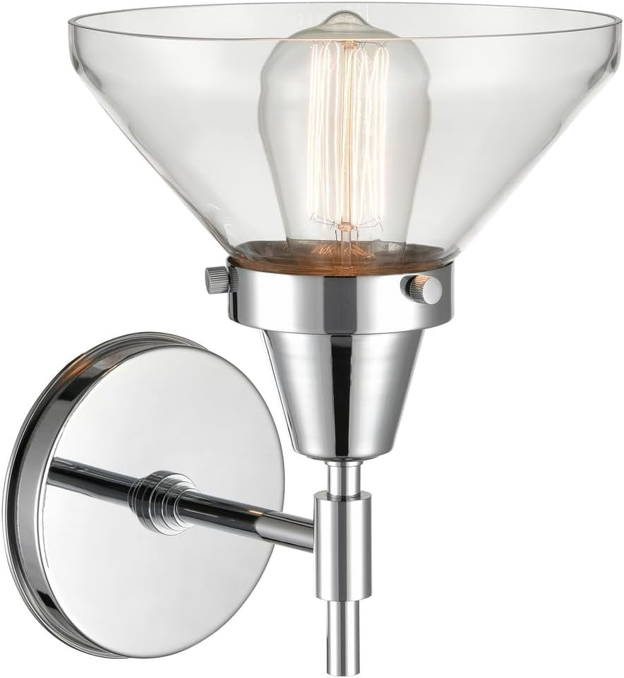 Lighting 447-1W-PC-CL-LED Bare Bulb 1 Light Cord Set, Polished Chrome