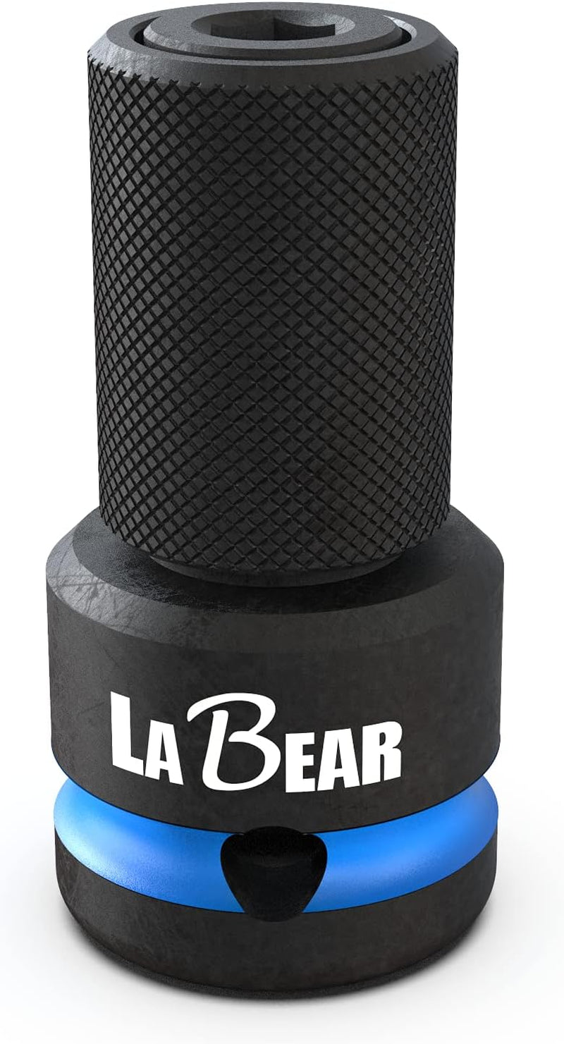 1/2 Inch Drive to 1/4 Inch Hex Impact Adapter | Cr-Mo Steel Body with Quick-Release Collar and 3Mm Adjustable Screw for Steadier Bit Changes