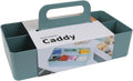 Stackable Organizer Caddy – Korean-Made Portable Tote for Bathroom, Office, Crafts, or School Supplies (Long Rectangle, Green)