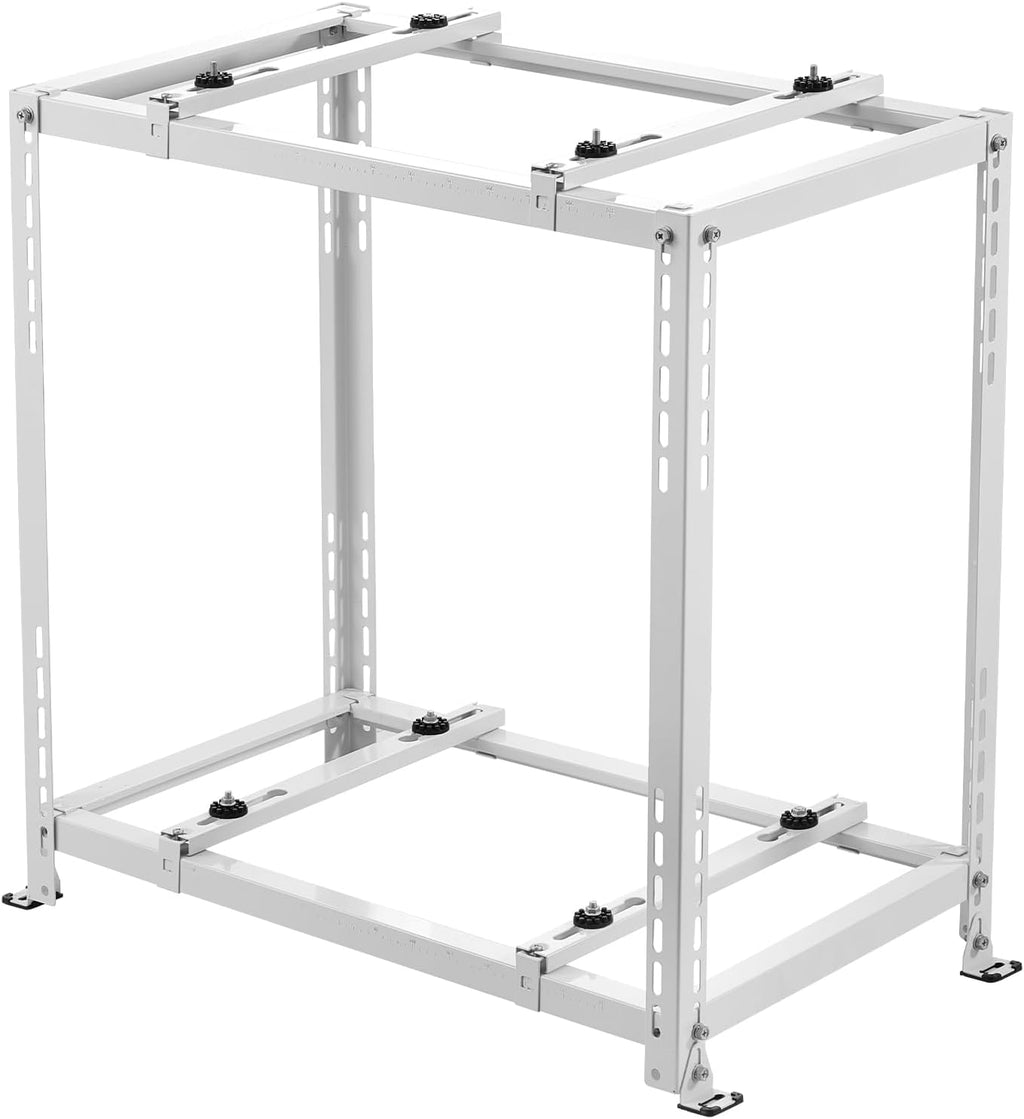 Mini Split Ground Stand, Anti-Vibration Mini Split Stand for 9000-18000 BTU Ductless Air Conditioner Heat Pump, Heavy Duty AC Base Bracket Floor Mount W/ 551LBS Max. Load,Dual Levels