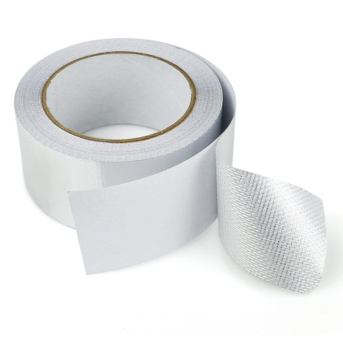 1 Roll Aluminum Foil Heat Shield Cool Tape 2 Inch X 66 Ft Heat Reflective Thermal Barrier Reflective Tape for Hose and Auto Use