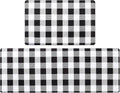 anti Fatigue Kitchen Mat Set of 2, Farmhouse Kitchen Rugs Non Skid Washable, Cushioned Kitchen Mats for Floor, Waterproof Memory Foam Kitchen Floor Mats, Standing Desk Mat Kitchen Runner Carpet