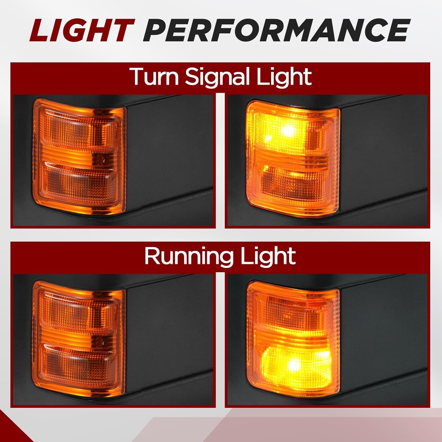 Power Heated Tow Mirrors Compatible with 2008-2016 Ford F250 F350 F450 F550 Super Duty, Power Glass Manual Telescoping Folding Towing Mirrors with Amber Signal Light