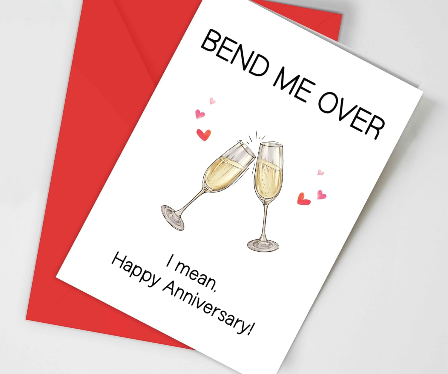 | Sexy Anniversary Cards for Men, Naughty Love Card for Boyfriend or Husband, Dirty Anniversary Day Card for Him, Adult Humor Funny Raunchy Card (Bend Me over Champagne)
