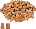Tiny Cork Plugs & Mini Stoppers - 100-Pack, 0.4 X 0.3 X 0.5 In, Brown - Corks for Test Tubes & Mini Bottle Lids for DIY Crafts & Spice Shakers