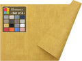Faux Leather Heat Resistant Placemats for Dining Table Set of 4, Waterproof Wipeable Washable PU Table Mats, Easy to Clean Anti-Slip Place Mats, 11.8" X 17", Yellow