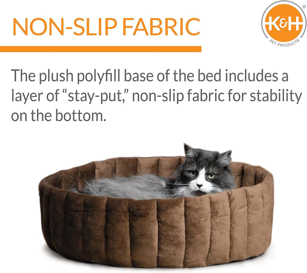 Lazy Cup Pet Bed Tan/Mocha Large 20 Inches
