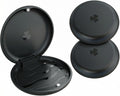 2-Pack Ultra-Thin round Aligner & Retainer Case with Magnetic Closure – Slim Portable Travel Container for Braces, Mouth Guard, Night Guard, Bpa-Free Anti-Slip Water Ripple Design (Black)