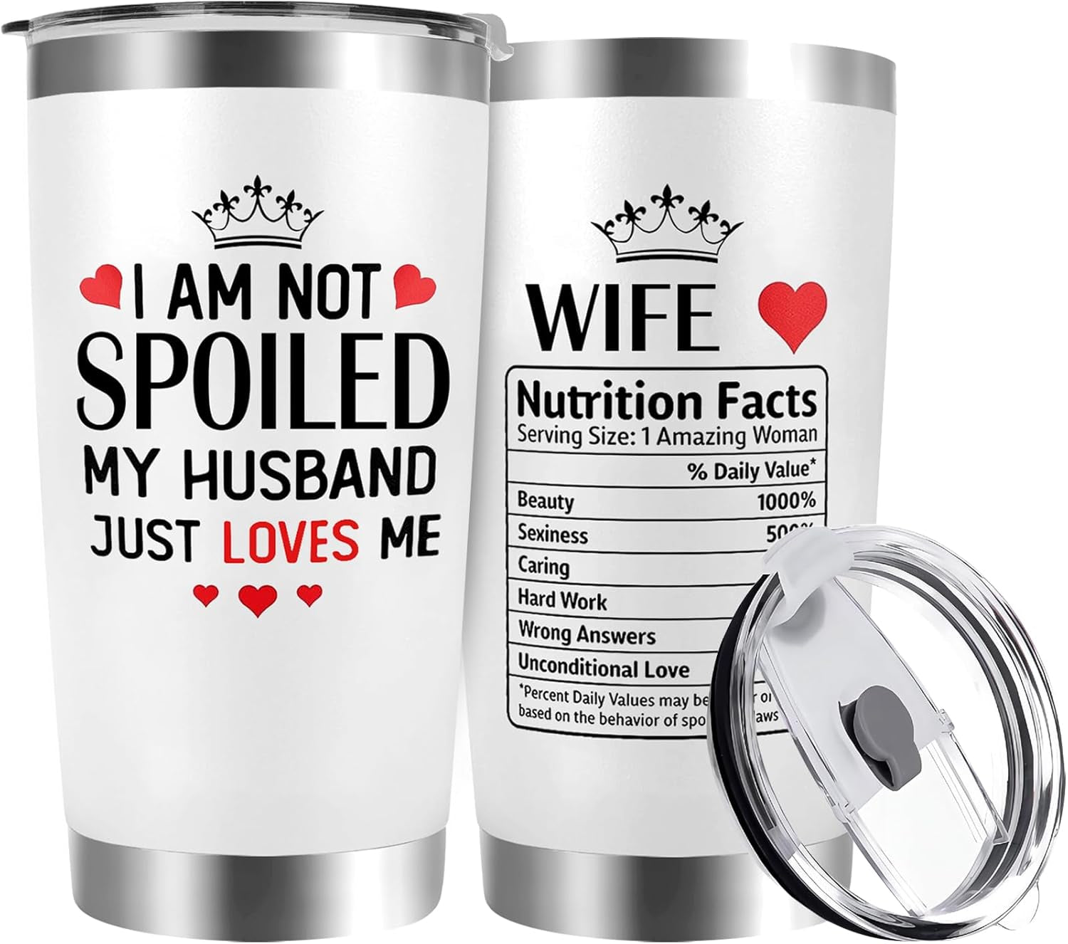 Valentines Day Gifts - Tumbler, Valentine, Christmas, Mothers Day, Birthday Anniversary Wedding Present for Her, Women, Best Wife Ever Gift - 20Oz Insulated Tumbler
